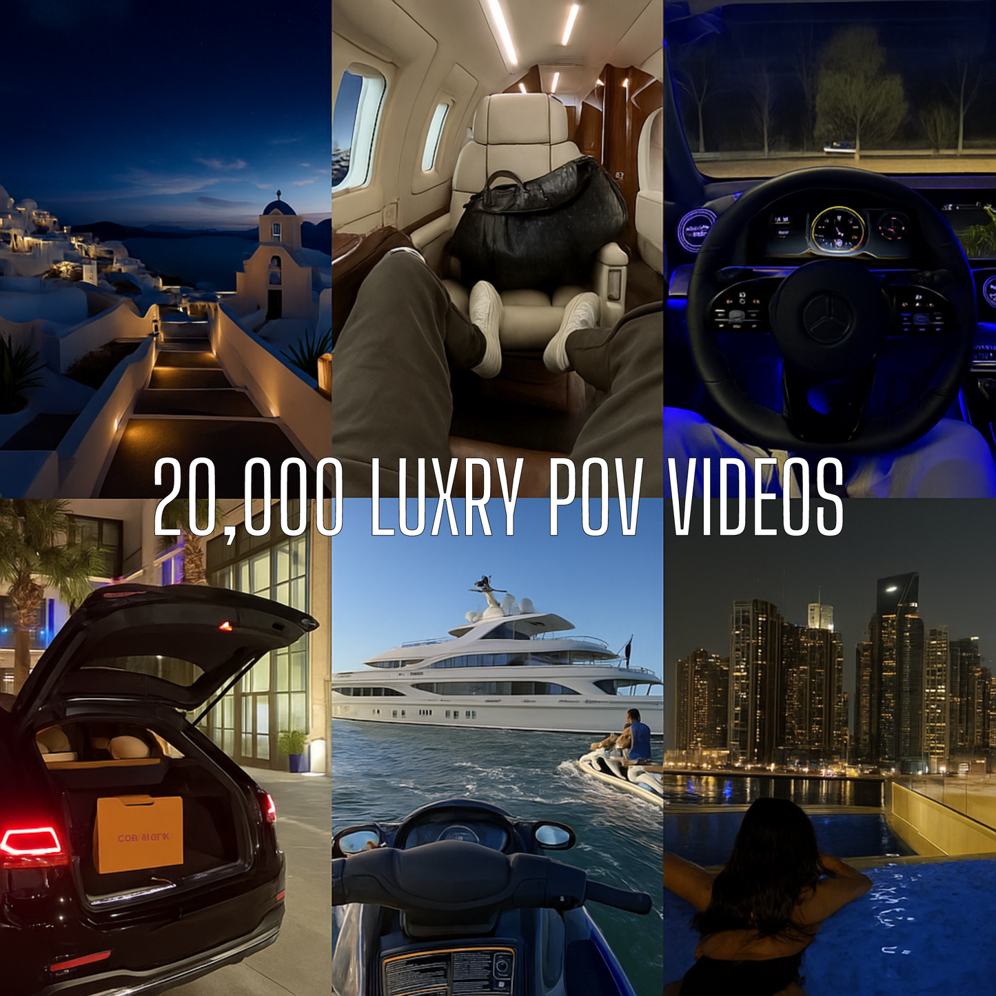 20,000 Luxury Lifestyle POV Videos
